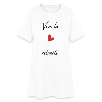 RETRAITE. RETRAITE. RETRAITEE. RETRAITE - Robe T-shirt Femme - blanc - Devant