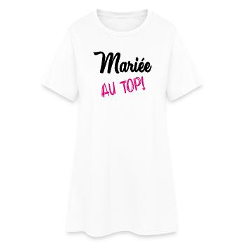 HEIRAT - Frauen T-Shirt-Kleid - Weiß - Vorne