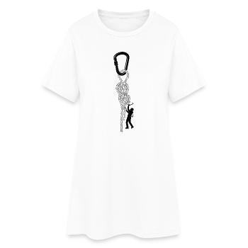 escalade, bloc, escalade, montagne, alpinisme - Robe T-shirt Femme - blanc - Devant