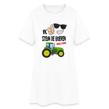 Bauern protestieren mit genug ist genug für die Bauern - Frauen T-Shirt-Kleid - Weiß - Vorne