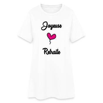 RETRAITE. BONNE RETRAITE. JOYEUSE RETRAITE - Robe T-shirt Femme - blanc - Devant