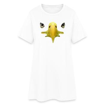 Bec, yeux d’aigle à tête blanche, fauconnerie - Robe T-shirt Femme - blanc - Devant