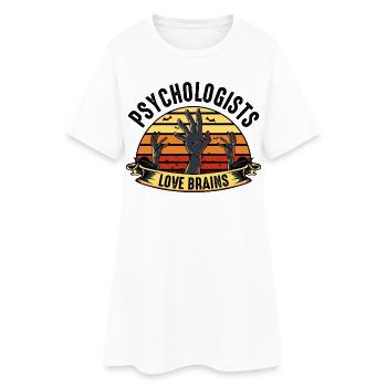 Psychologe - Frauen T-Shirt-Kleid - Weiß - Vorne