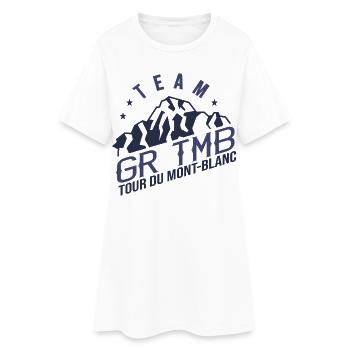 GR TMB Tour du Mont Blanc Randonnée Trek - Robe T-shirt Femme - blanc - Devant
