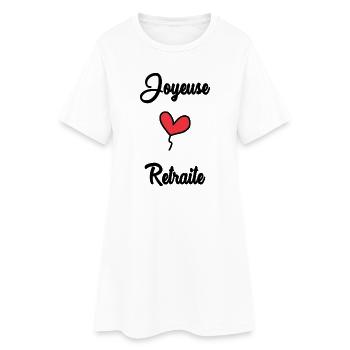 RUHESTAND. RUHESTAND. PENSIONIERT. SENIOR. OMA. OPA - Frauen T-Shirt-Kleid - Weiß - Vorne
