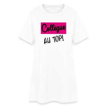 KOLLEGE - Frauen T-Shirt-Kleid - Weiß - Vorne