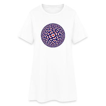 Mod Swarm - Frauen T-Shirt-Kleid - Weiß - Vorne