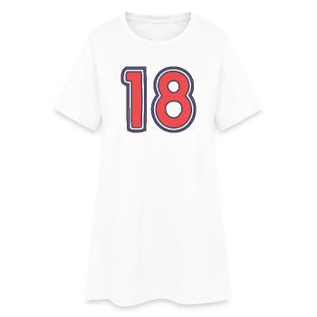 18. 18 JAHRE ALT - Frauen T-Shirt-Kleid - Weiß - Vorne
