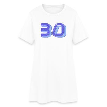 30. 30 JAHRE. 30. JAHRESTAG. 30-JÄHRIGES JUBILÄUM. - Frauen T-Shirt-Kleid - Weiß - Vorne
