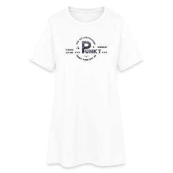 auf den Punkt zum Punkt kommen - Frauen T-Shirt-Kleid - Weiß - Vorne