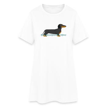 Dachshund Picture - Women’s T-Shirt Dress - white - Front