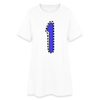 1. 1 JAHR. 1. JAHRESTAG. 1 JAHR GEBURTSTAG - Frauen T-Shirt-Kleid - Weiß - Vorne