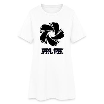 Spiral Tribe - Frauen T-Shirt-Kleid - Weiß - Vorne