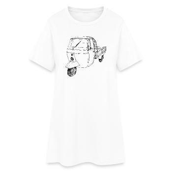 Tricycles à roues tricycles de scooter - Robe T-shirt Femme - blanc - Devant