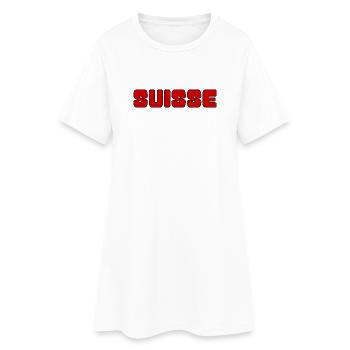 SUISSE. PAYS. GENEVE. SUISSE. HUMOUR. PAYS - Robe T-shirt Femme - blanc - Devant