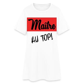 MEISTER. MEISTER. VIELEN DANK. DANKE, MEISTER - Frauen T-Shirt-Kleid - Weiß - Vorne