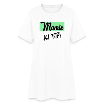 MAMIE. GRAND-MERE. FÊTE DES MÈRES - Robe T-shirt Femme - blanc - Devant