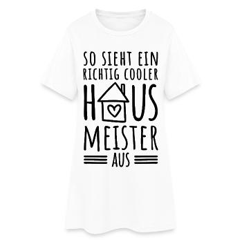 So sieht ein richtig cooler Hausmeister aus - Frauen T-Shirt-Kleid - Weiß - Vorne