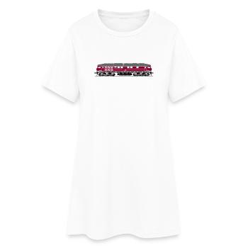 BR 130 Seite weinrot DR Reichsbahn - Frauen T-Shirt-Kleid - Weiß - Vorne