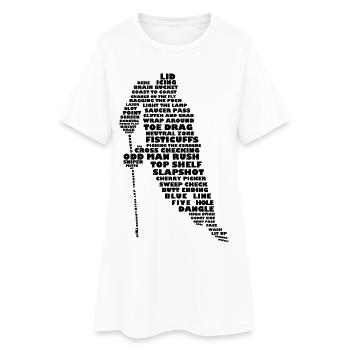 Langue de hockey (noir) - Robe T-shirt Femme - blanc - Devant