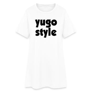 Style Yugo - style unifié des Balkans - Robe T-shirt Femme - blanc - Devant