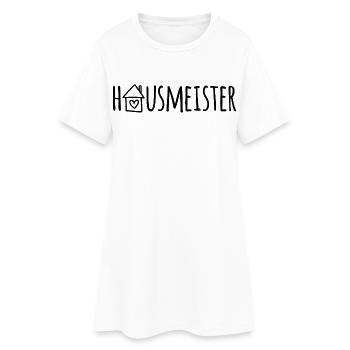Hausmeister - Frauen T-Shirt-Kleid - Weiß - Vorne