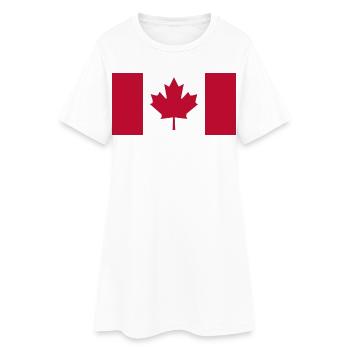 Canada Flag Flag Maple Canada Day 1867 Toronto - Women’s T-Shirt Dress - white - Front
