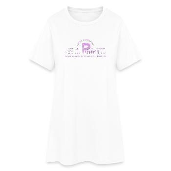 zum Punkt kommen auf den Punkt - Frauen T-Shirt-Kleid - Weiß - Vorne