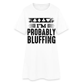 Poker - Robe T-shirt Femme - blanc - Devant