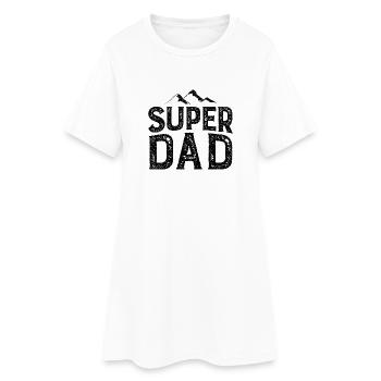 Super Papa - Robe T-shirt Femme - blanc - Devant