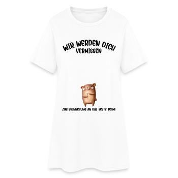 Wir werden dich Vermissen beste Team Abschied - Frauen T-Shirt-Kleid - Weiß - Vorne