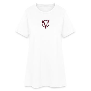 Vendetta Logo - Frauen T-Shirt-Kleid - Weiß - Vorne
