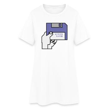 Banc de travail - Robe T-shirt Femme - blanc - Devant