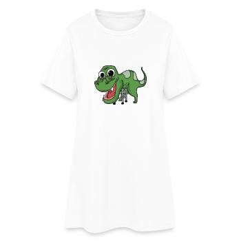 Grandpasaurus Opasaurus Opa Dinosaurier Geschenk - Frauen T-Shirt-Kleid - Weiß - Vorne