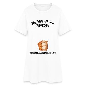 Wir werden dich Vermissen beste Team Abschied - Frauen T-Shirt-Kleid - Weiß - Vorne