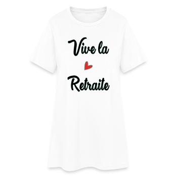 RETRAITE. RETRAITE. RETRAITEE. BONNE RETRAITE - Robe T-shirt Femme - blanc - Devant