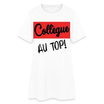COLLEAGUE. START. RETIREMENT. EMPLOYMENT. HUMOR - Women’s T-Shirt Dress - white - Front