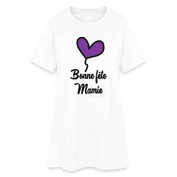 MAMIE. GRAND-MERE. FÊTE DES MÈRES - Robe T-shirt Femme - blanc - Devant