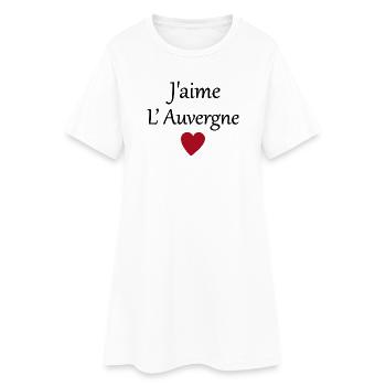 J'aime l'auvergne - Robe T-shirt Femme - blanc - Devant