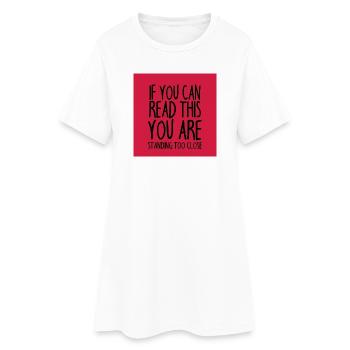 Mundschutz lustig Spruch - lustige Sprüche - Frauen T-Shirt-Kleid - Weiß - Vorne