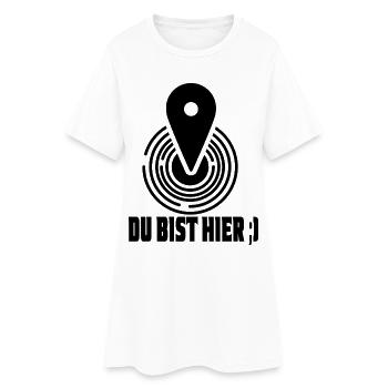 Vous êtes ici, votre position actuelle - Robe T-shirt Femme - blanc - Devant