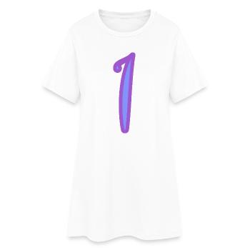 1. 1 JAHR. 1. JAHRESTAG. 1 JAHR GEBURTSTAG - Frauen T-Shirt-Kleid - Weiß - Vorne