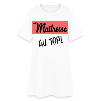 MERCI. MAÎTRESSE. MAÎTRE. MERCI MAÎTRESSE - Robe T-shirt Femme - blanc - Devant