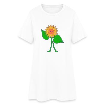tournesol - Robe T-shirt Femme - blanc - Devant