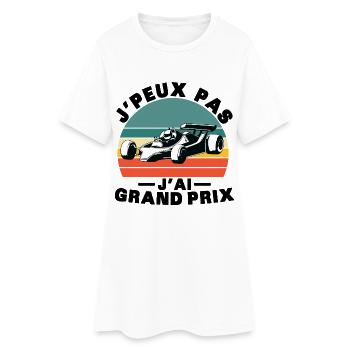 Je peux pas J'ai grand prix - Robe T-shirt Femme - blanc - Devant