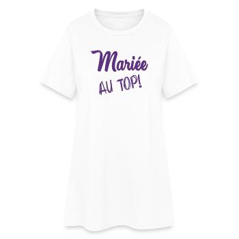 MARIEE. FUTURE MARIEE. EVJF - Robe T-shirt Femme - blanc - Devant