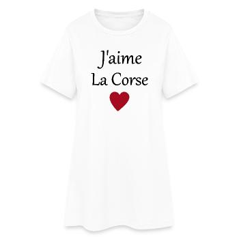 J'aime la Corse - Robe T-shirt Femme - blanc - Devant
