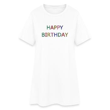 HAPPY BIRTHDAY - Robe T-shirt Femme - blanc - Devant