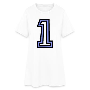 1. 1 JAHR. 1. JAHRESTAG. 1 JAHR GEBURTSTAG - Frauen T-Shirt-Kleid - Weiß - Vorne