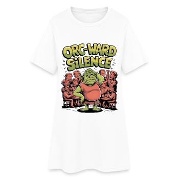 Schweigen des Ork-Schutzes - Frauen T-Shirt-Kleid - Weiß - Vorne